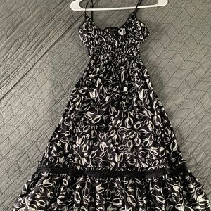 Silk Bebe spaghetti strap dress, calf length